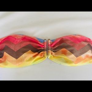 O’Neill Rainbow Chevron Bandeau Swim Top
